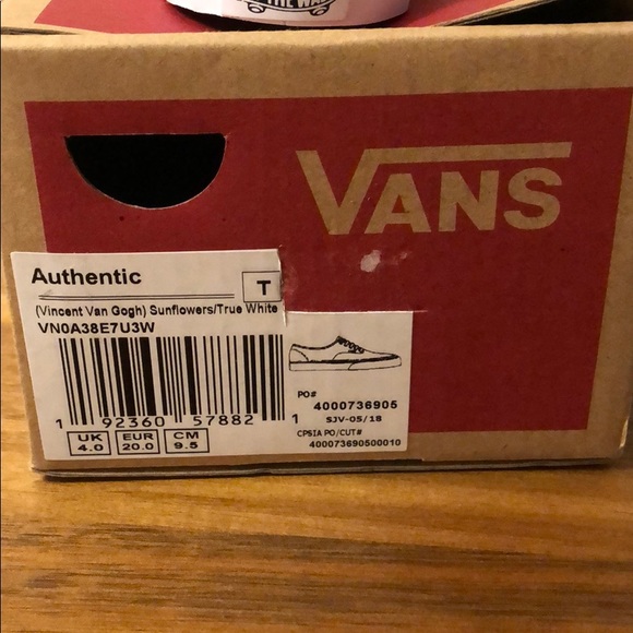 Vans authentic Vincent Van Gogh sunflowers